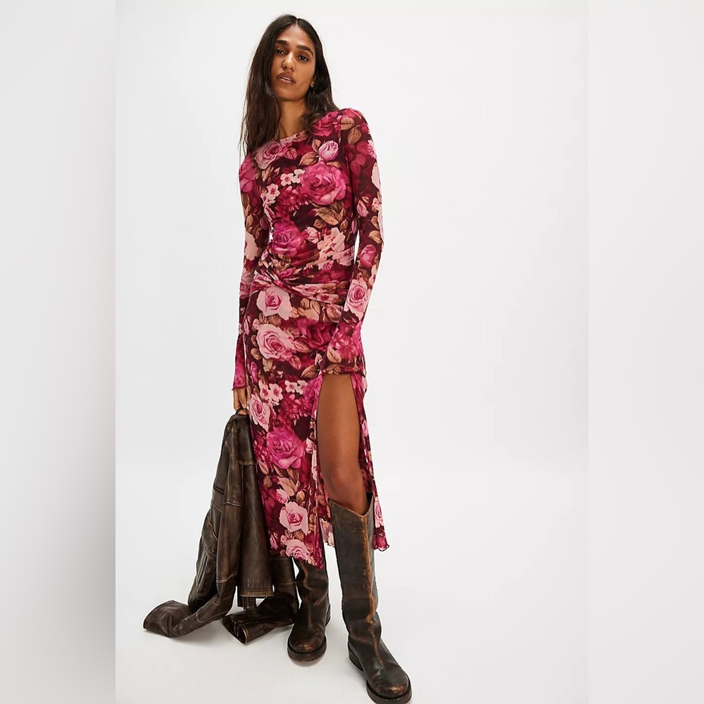 FREE PEOPLE Mesh GIANNI Maxi Dress NWT XSmall